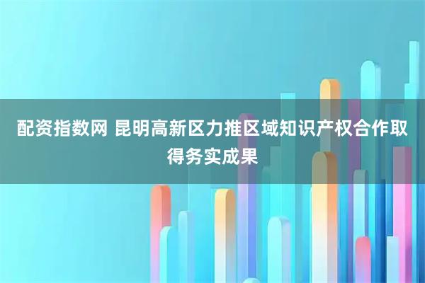配资指数网 昆明高新区力推区域知识产权合作取得务实成果